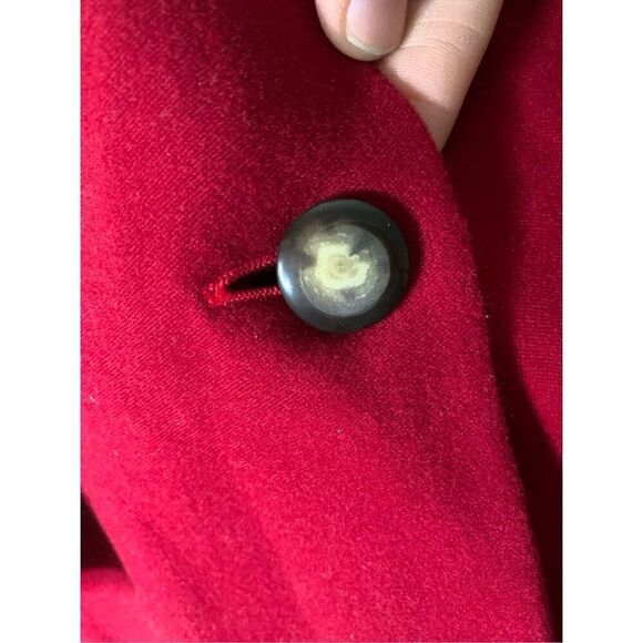 MaxMara 100% wool jacket red women's size 8 - Picture 4 of 8